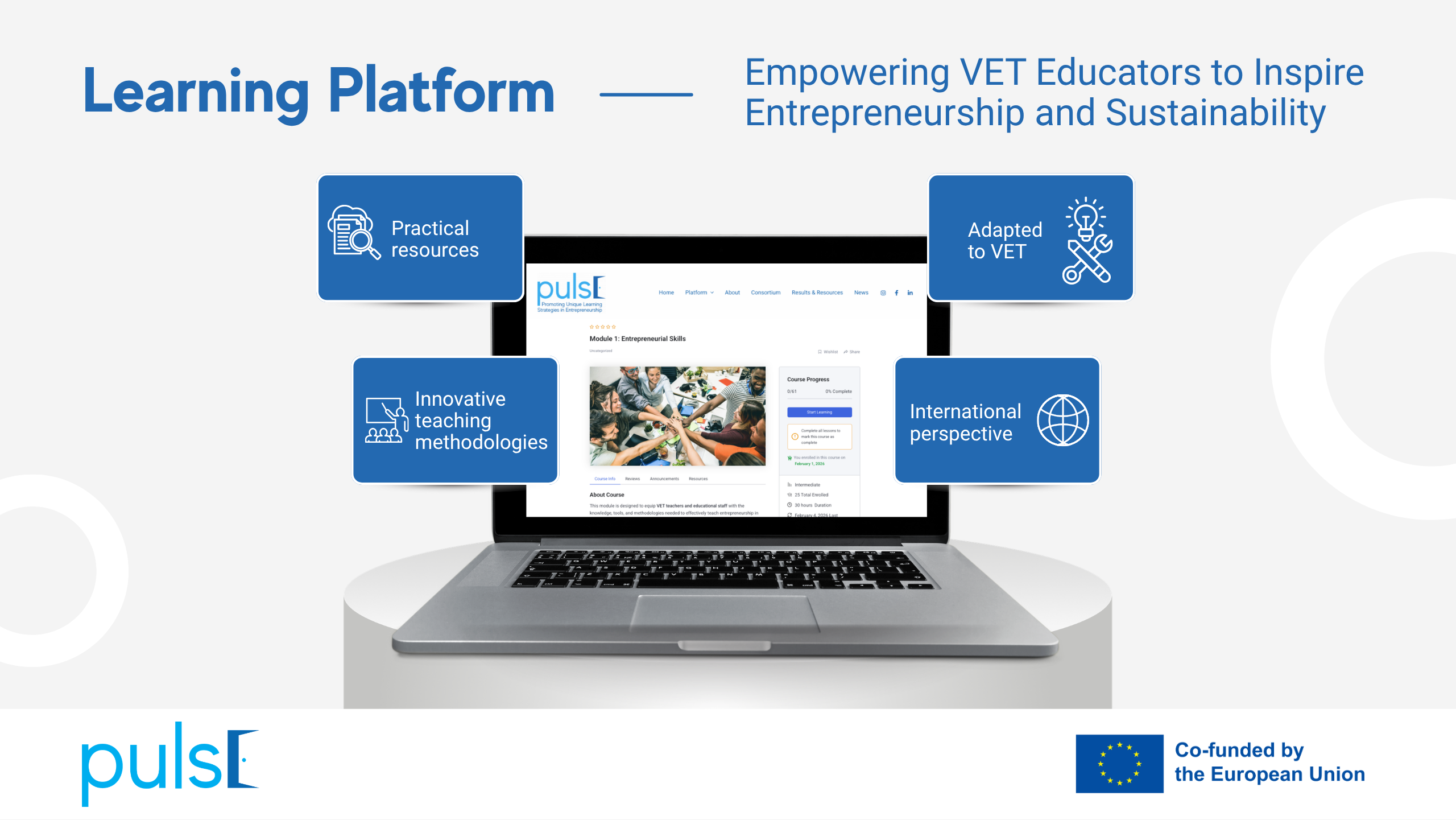 PULSE Learning Platform: Empowering VET Educators for a Sustainable FutureĀ